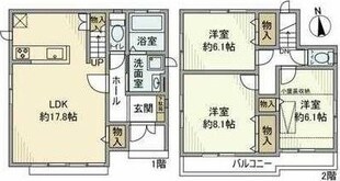 前原町戸建の物件間取画像